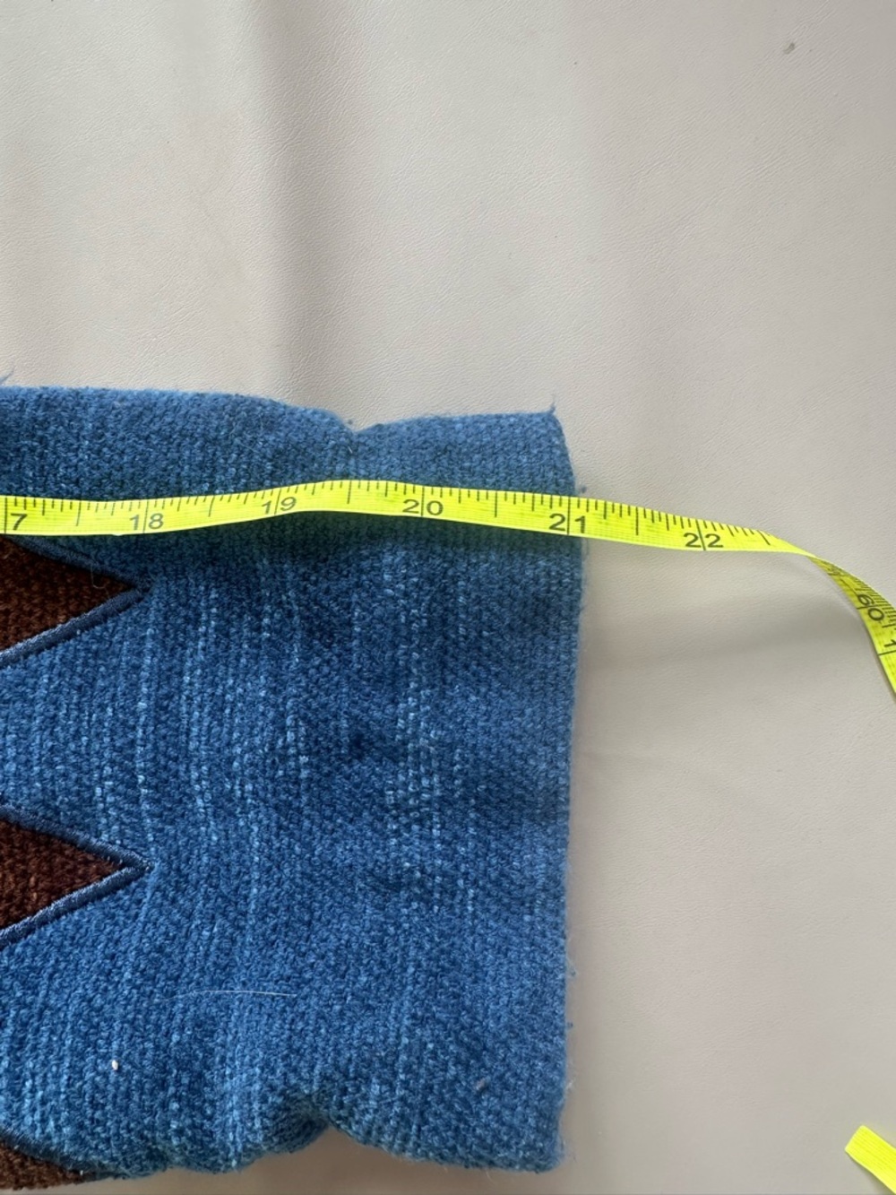 Koret Brown Denim-Trim Patchwork Embroidered Cardigan - Picture 7 of 7